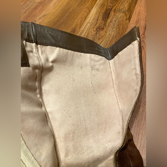 Michael Kors Boots Bryce Tall Riding Brown Leather Knee High Zip - Picture 13 of 14